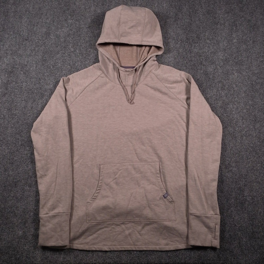 Free Fly Lightweight Hoodie Womens XL Brown Bamboo Pullover Kangaroo Pocket - Picture 2 of 12